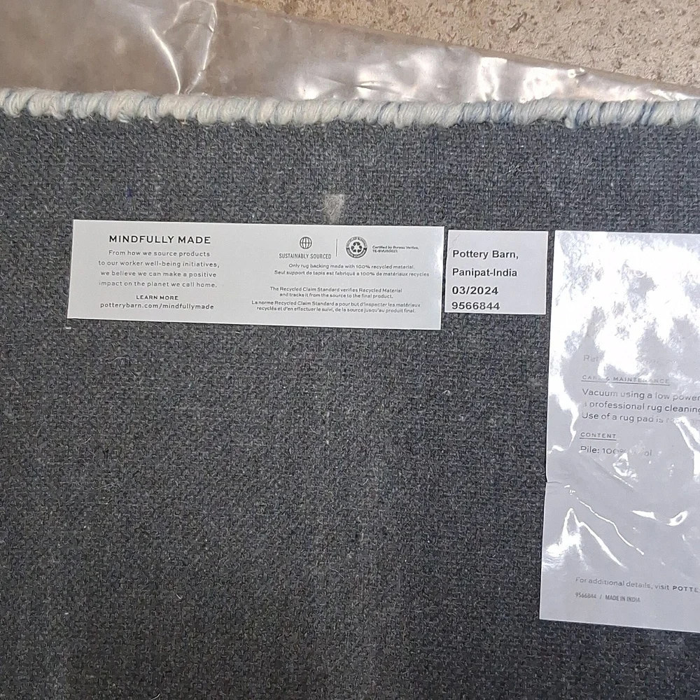 NWT Pottery Barn Capitola Hand-Tufted Wool Rug 18